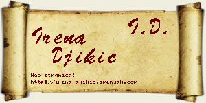 Irena Đikić vizit kartica
